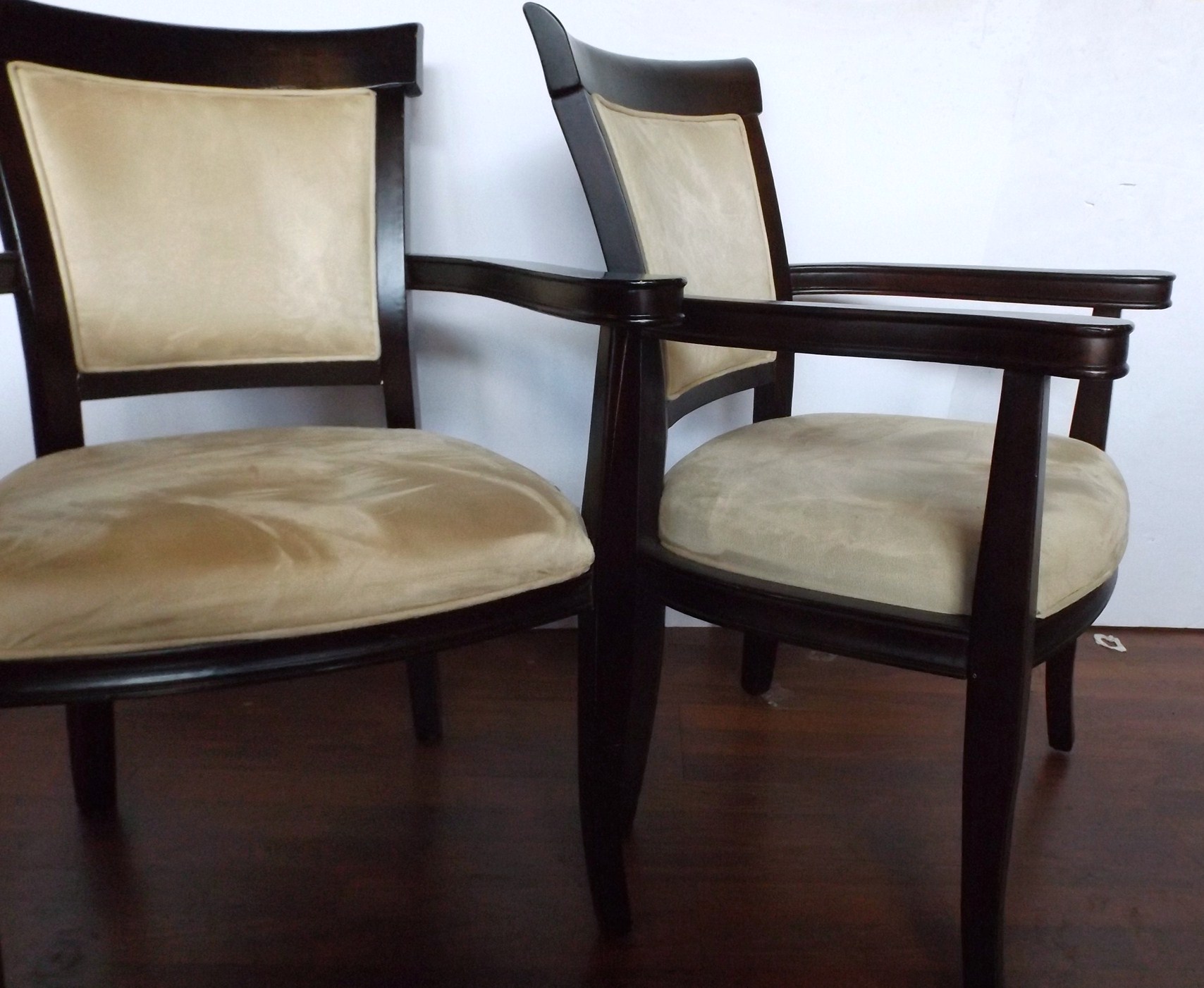 Black Lacquered Transitional Chairs
