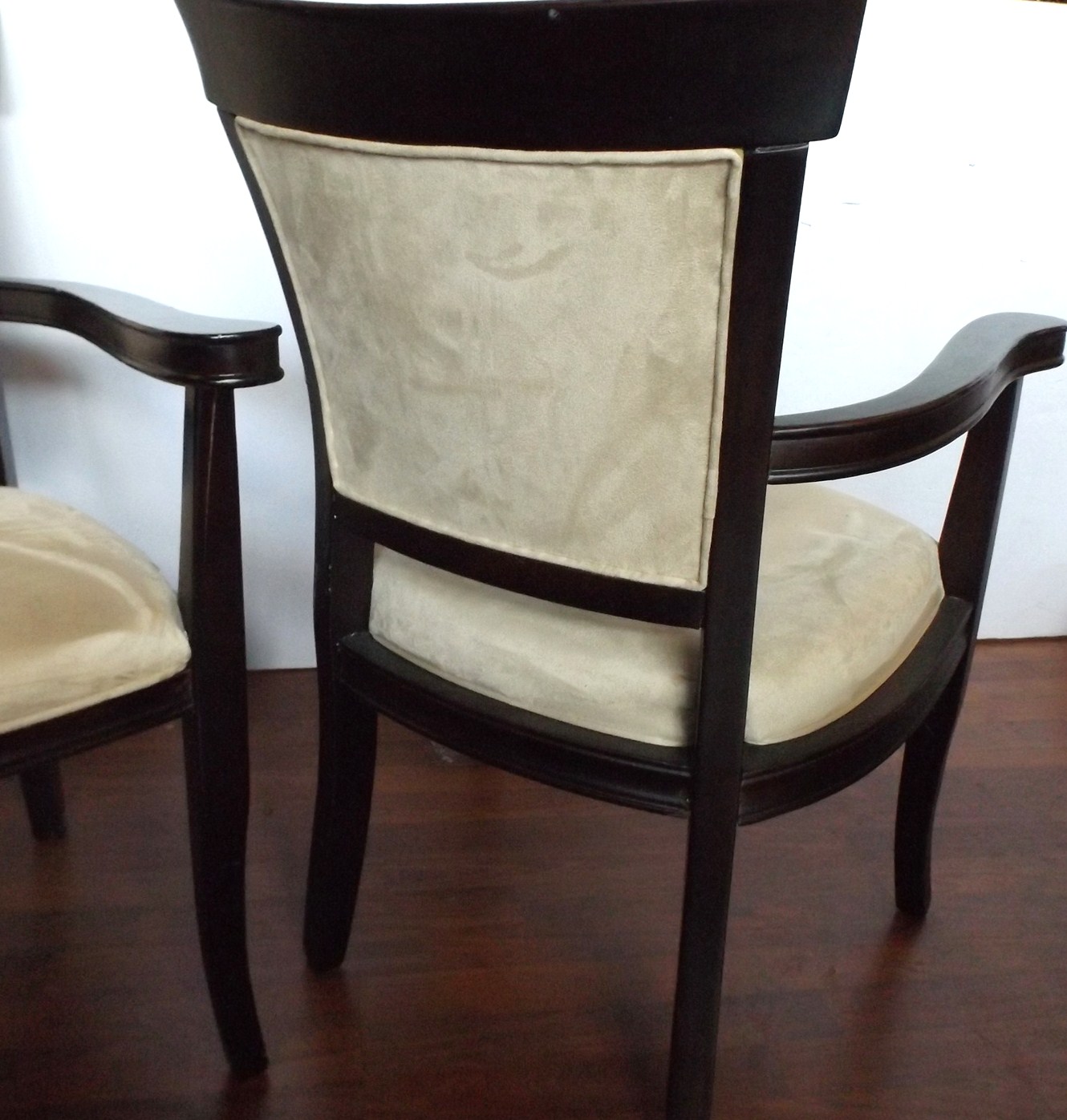Black Lacquered Transitional Chairs