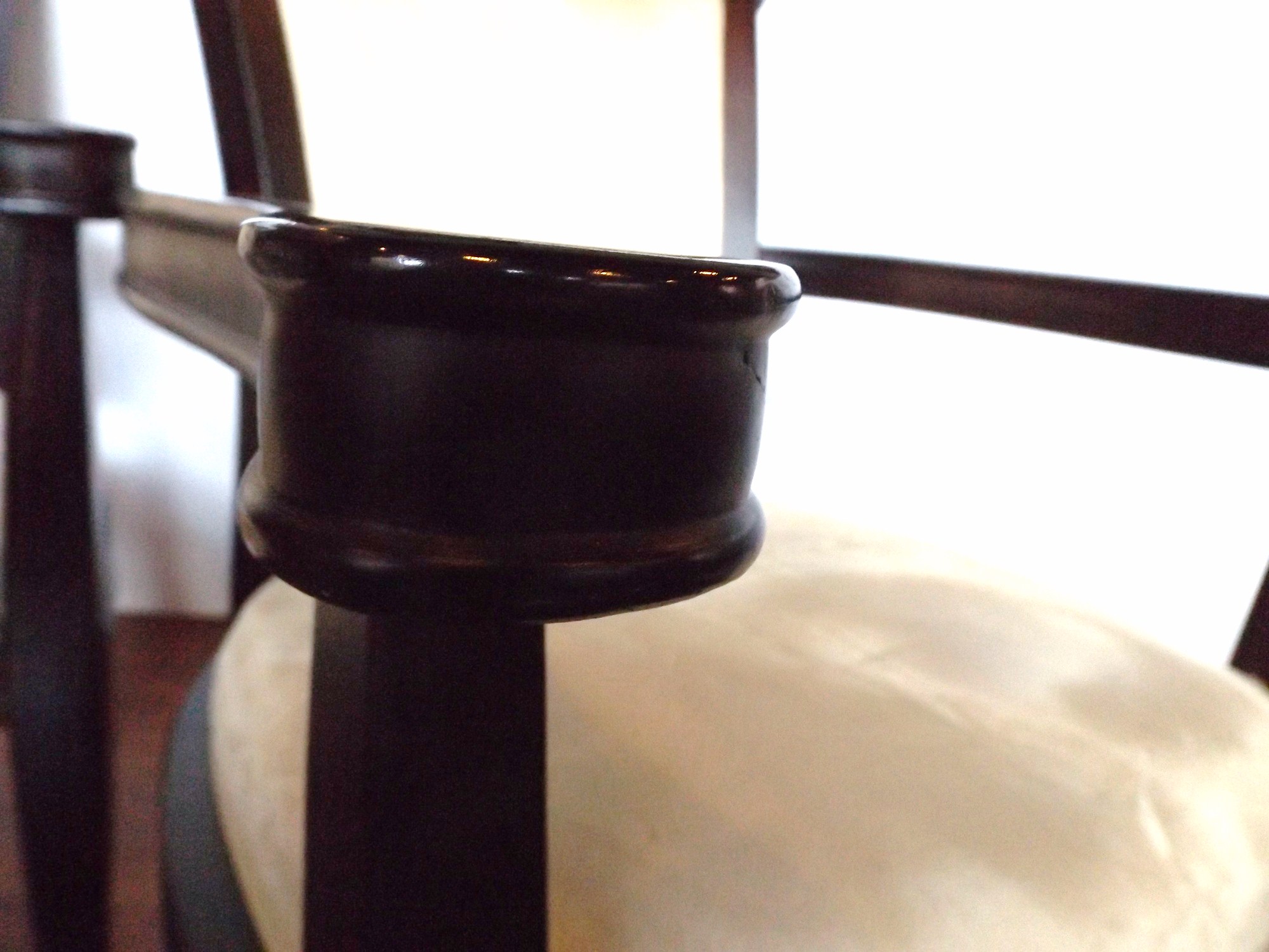 Black Lacquered Transitional Chairs