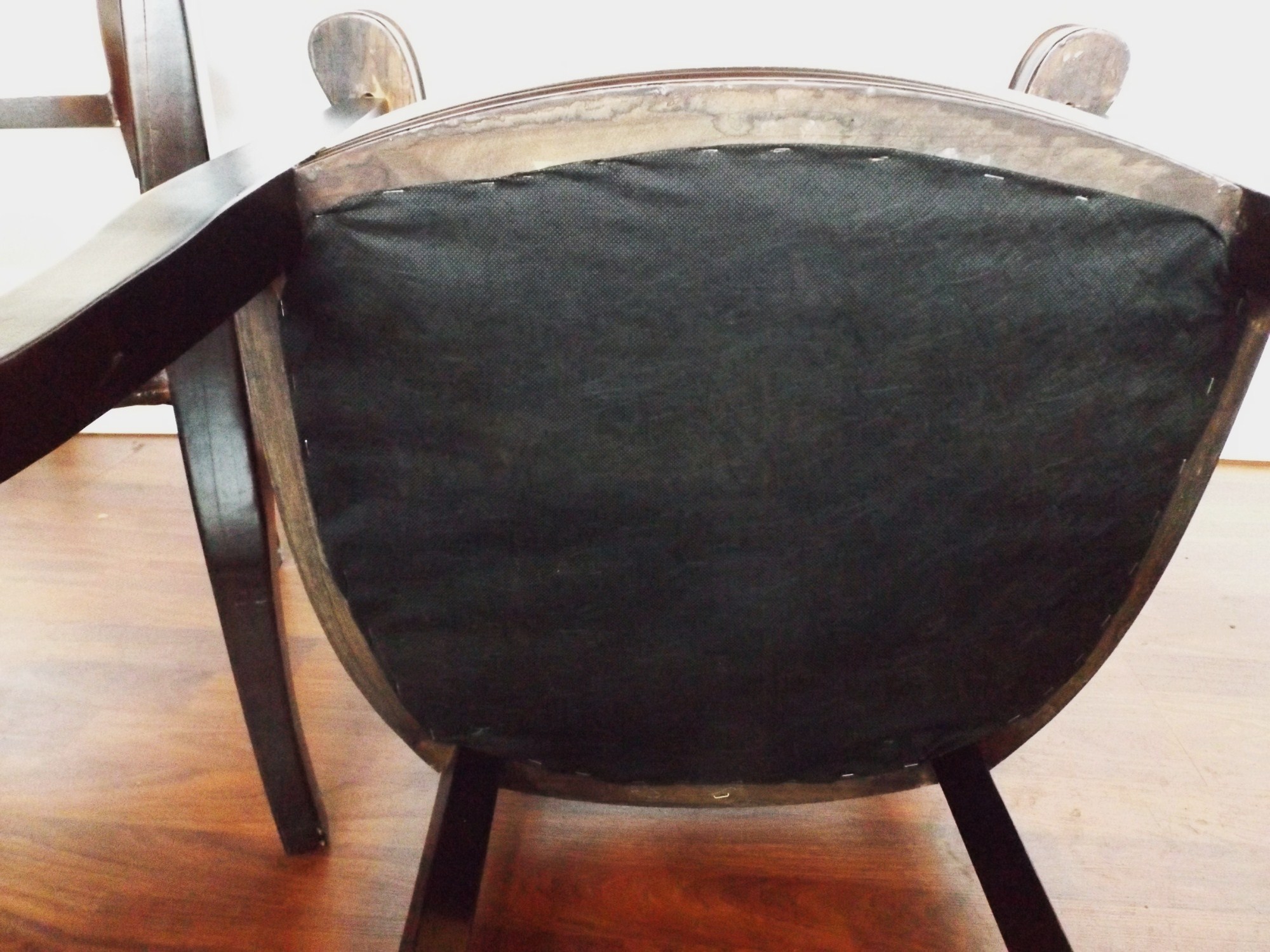 Black Lacquered Transitional Chairs