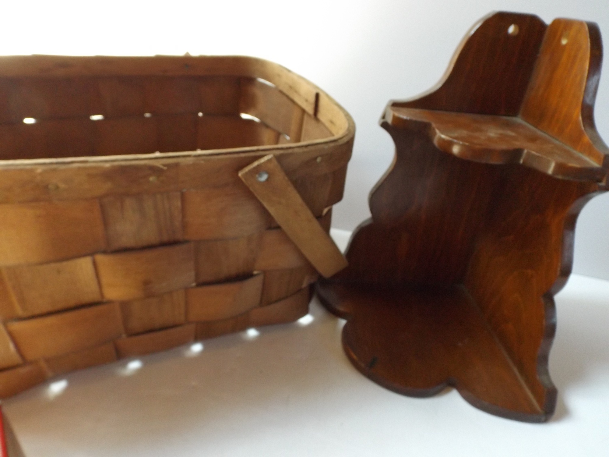Vintage Picnic Basket with Collectibles