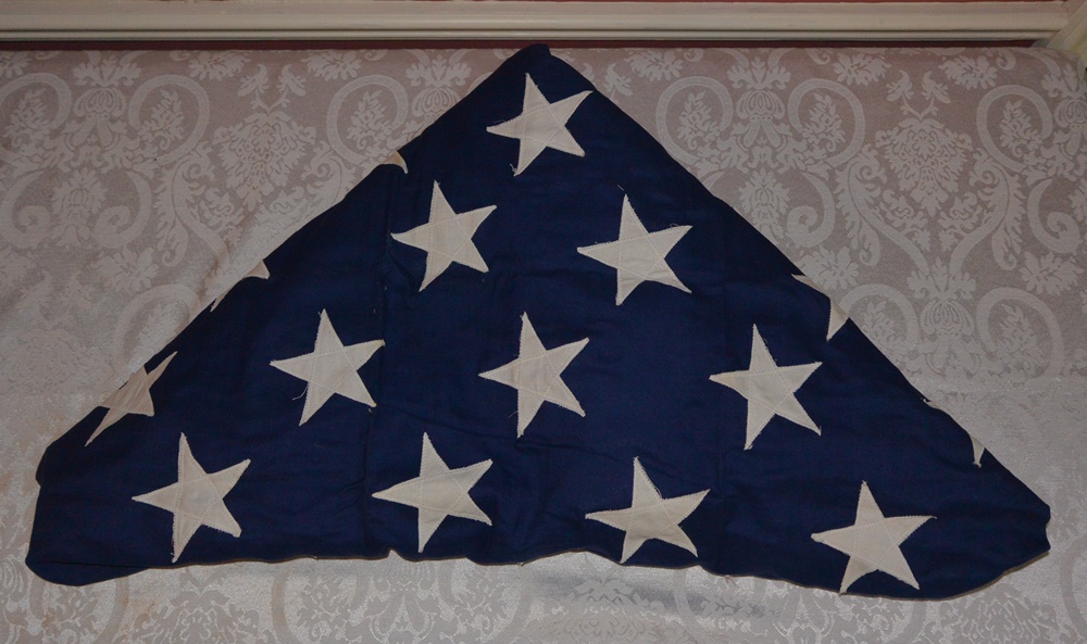 Three American Flags and One Ohio Flag