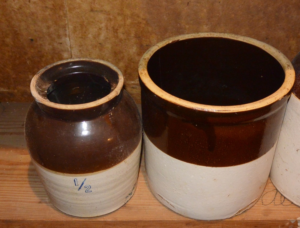 Lot of 9 Mid Sized Crocks