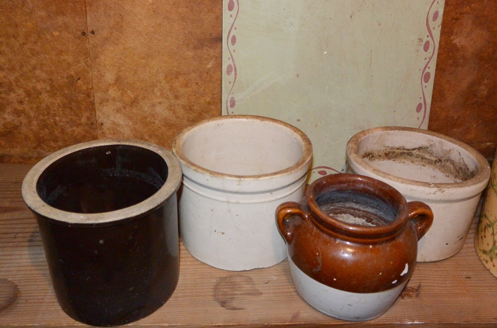 Lot of 9 Mid Sized Crocks