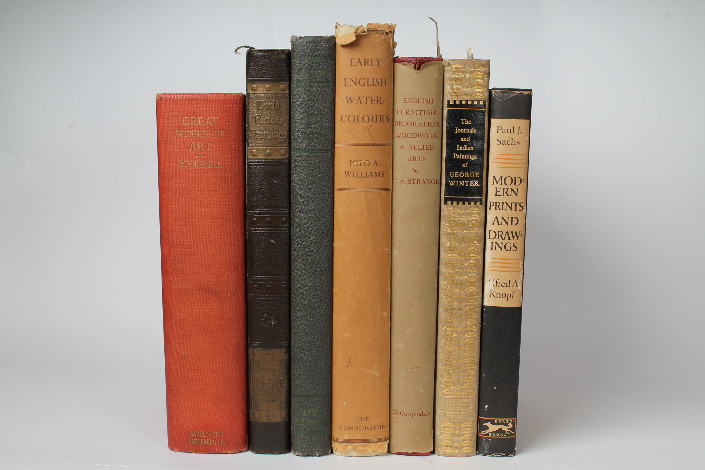 Grouping of Seven Assorted Antique and Vintage Art Books
