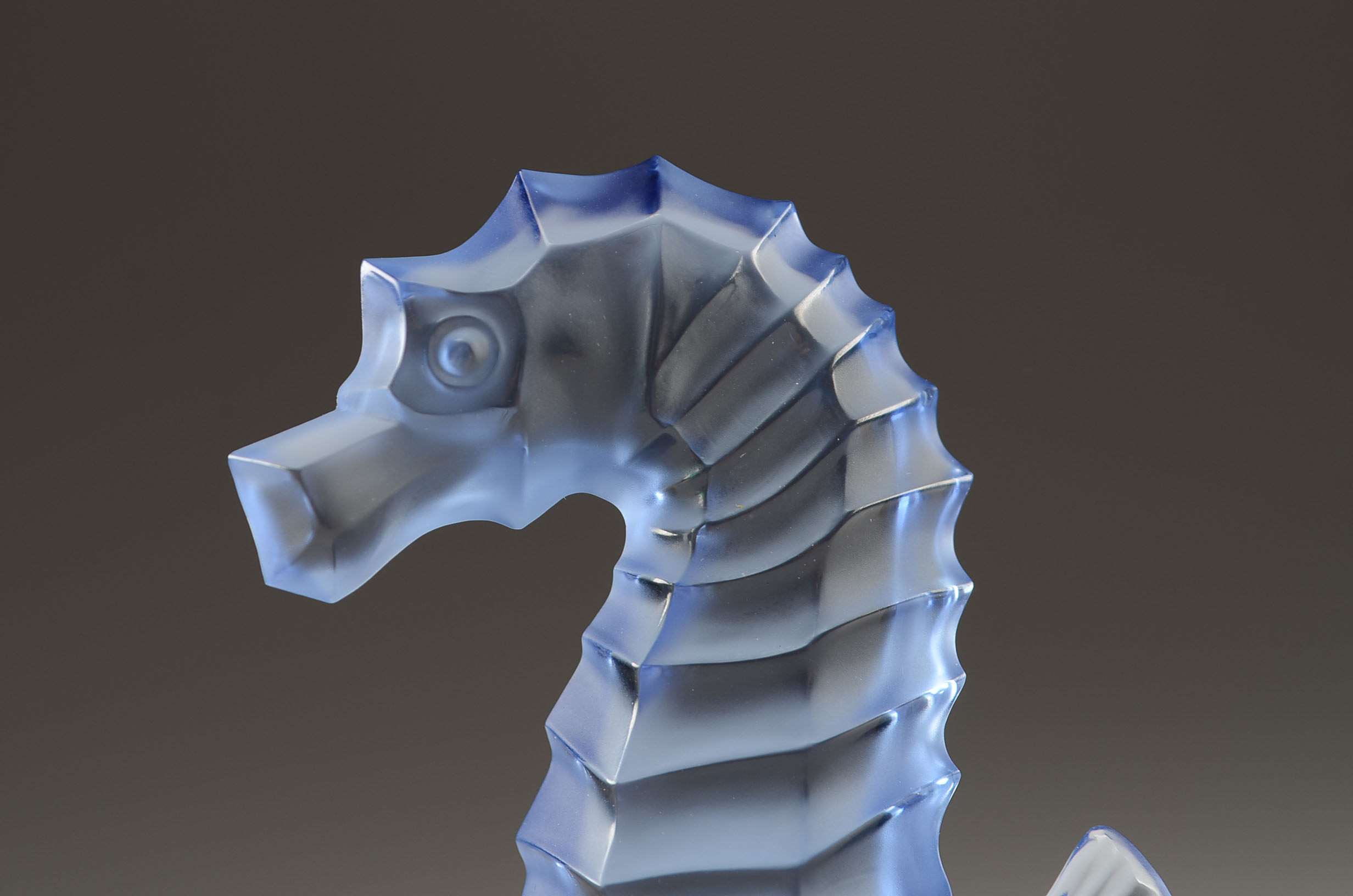 A Lalique Crystal Seahorse Figurine