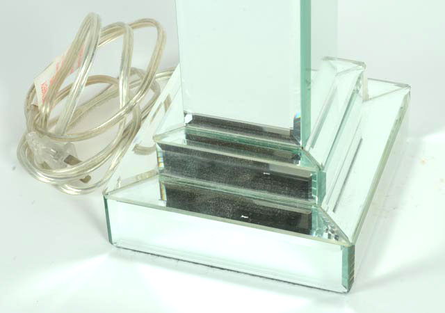 Mirrored Pedestal Lamp