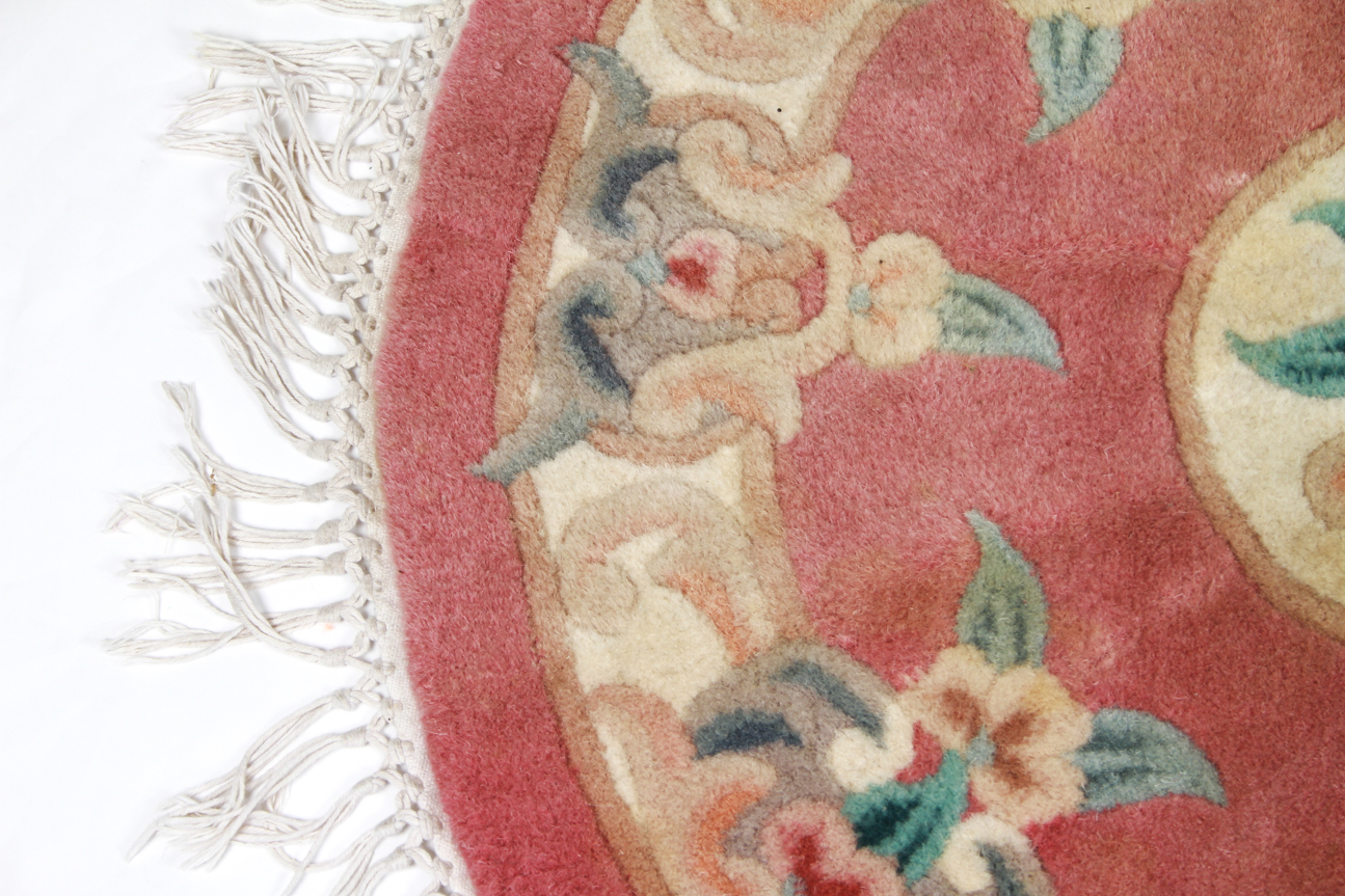 Decorative Pink Floral Area Rug Lot