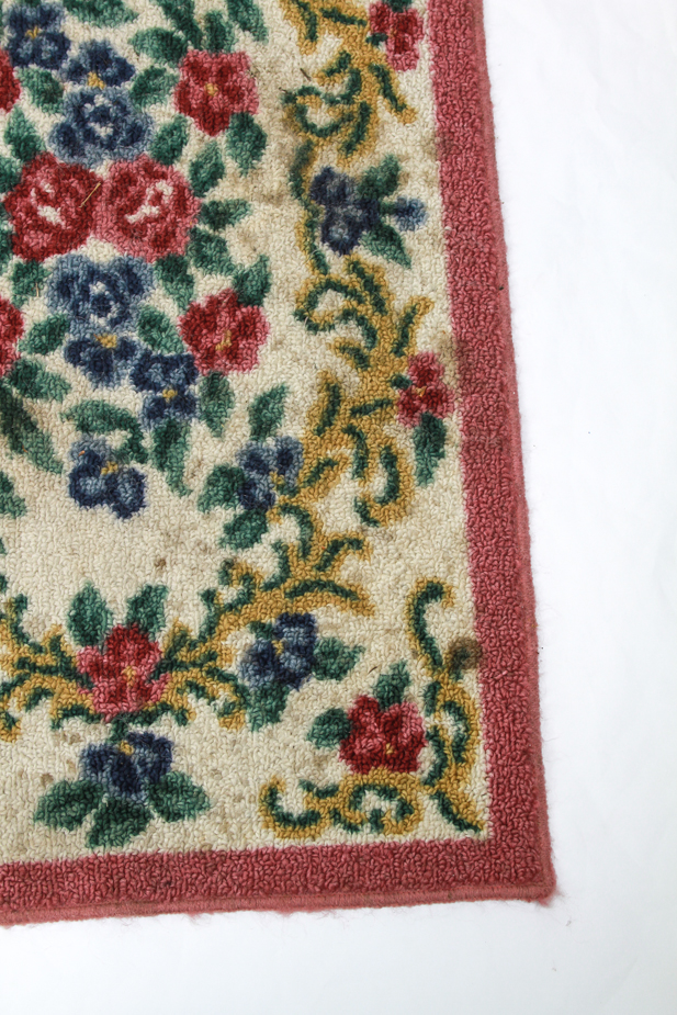 Decorative Pink Floral Area Rug Lot