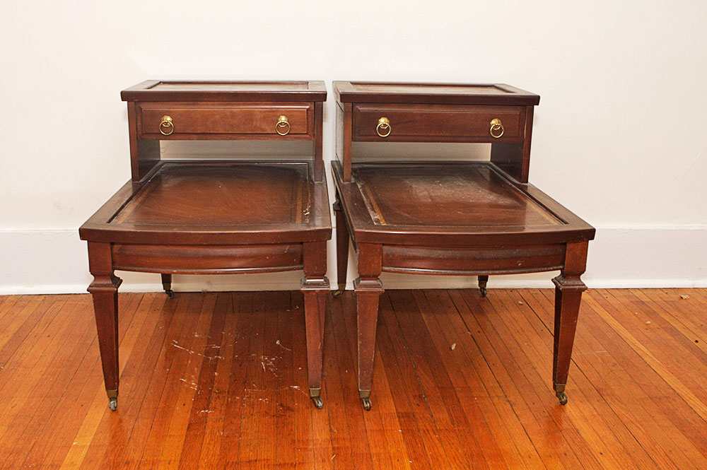 Set of Three Mersman Federal Revival Style Coffee and Side Tables