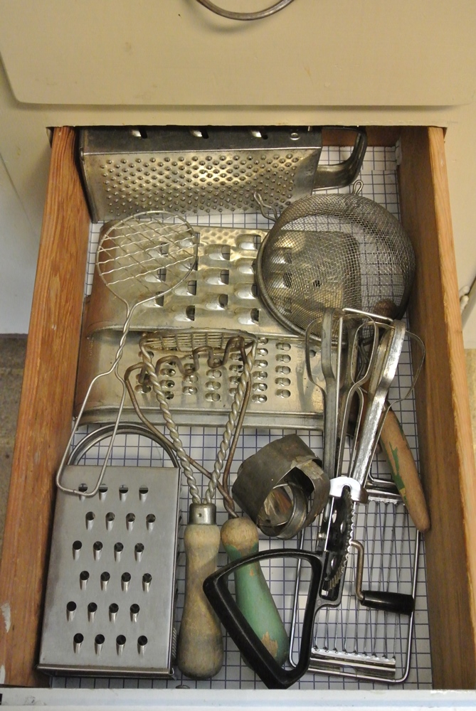 Cast Iron Corn Bread Pan & Vintage Cooking Utensils