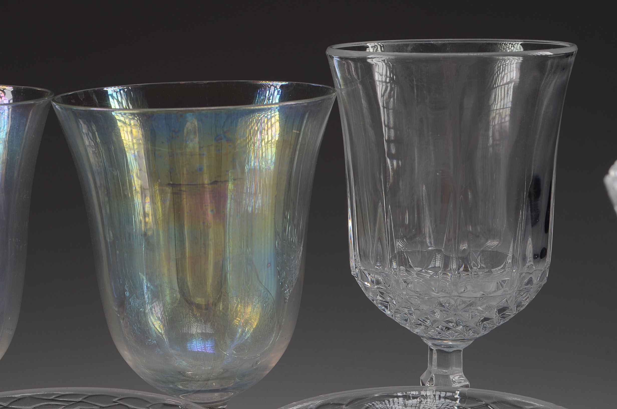 Collection of Mixed Cut Pressed and Decorative Glass