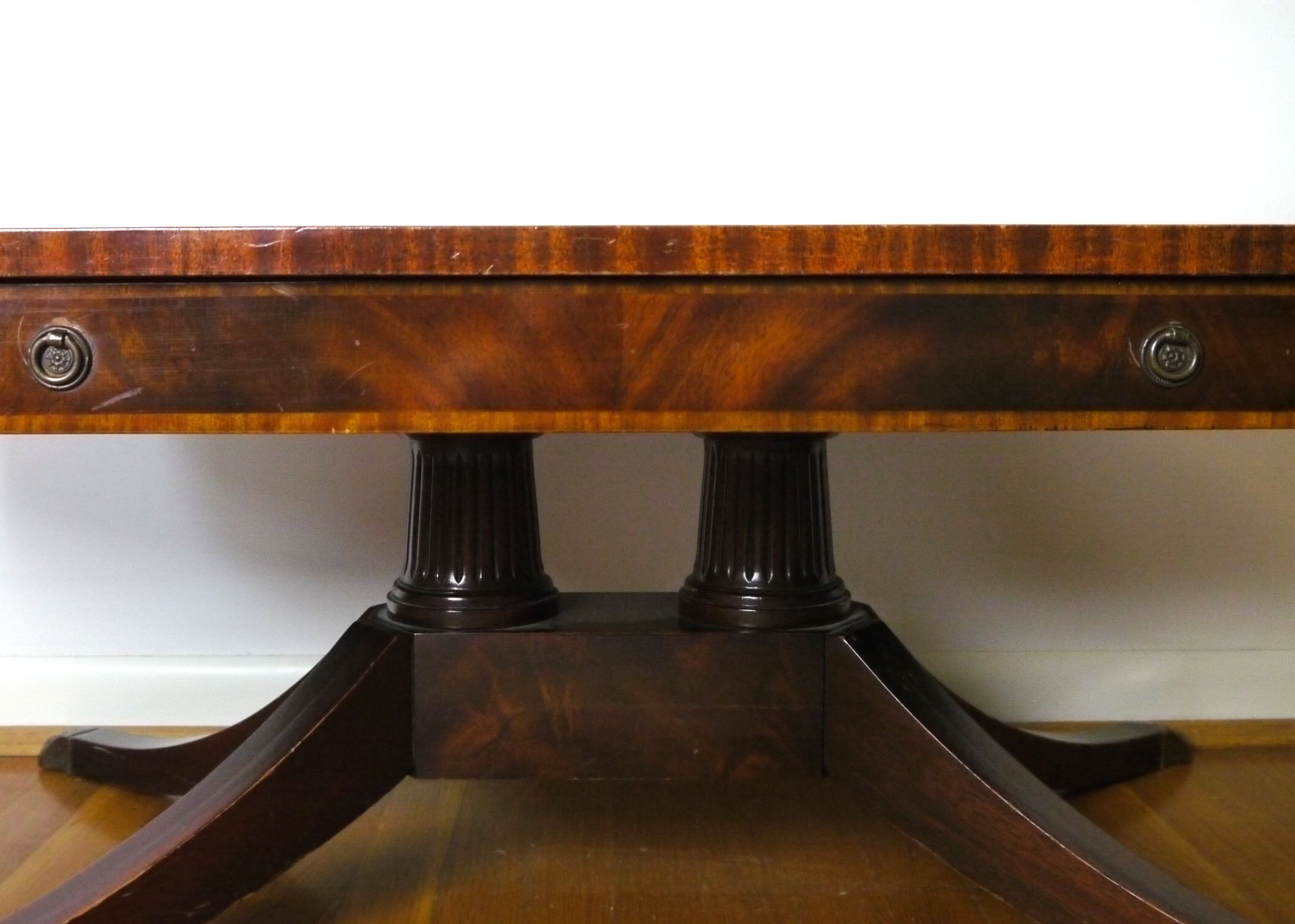 Mid-Century Weiman "Heirloom" Leather Top Coffee Table