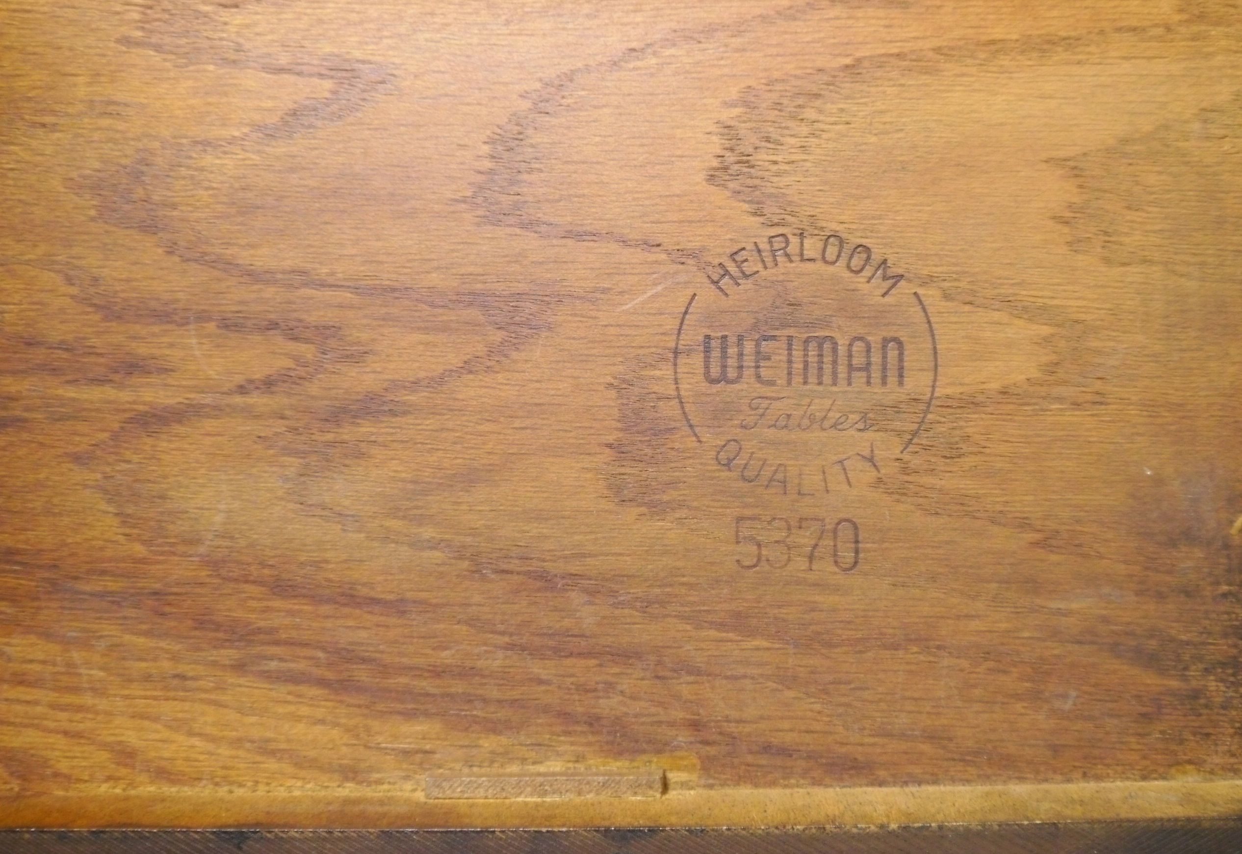 Mid-Century Weiman "Heirloom" Leather Top Coffee Table