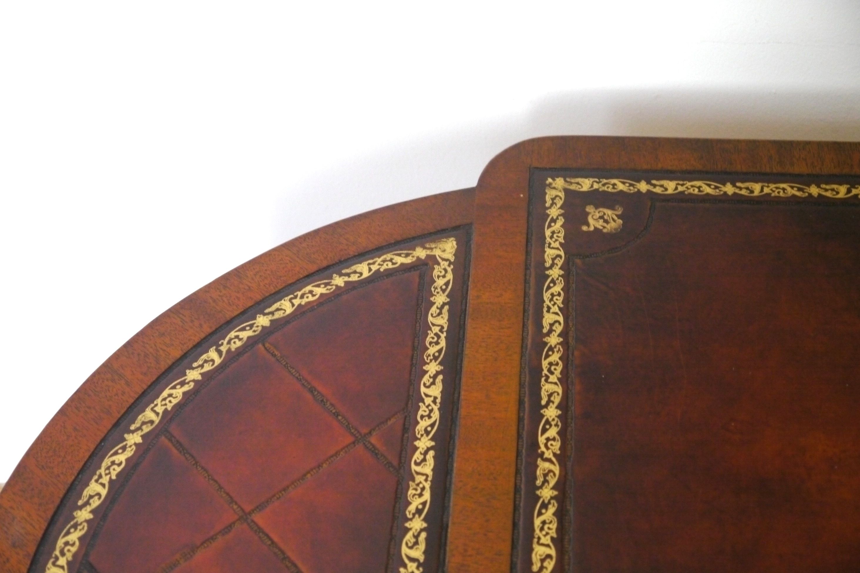 Mid-Century Weiman "Heirloom" Leather Top Coffee Table