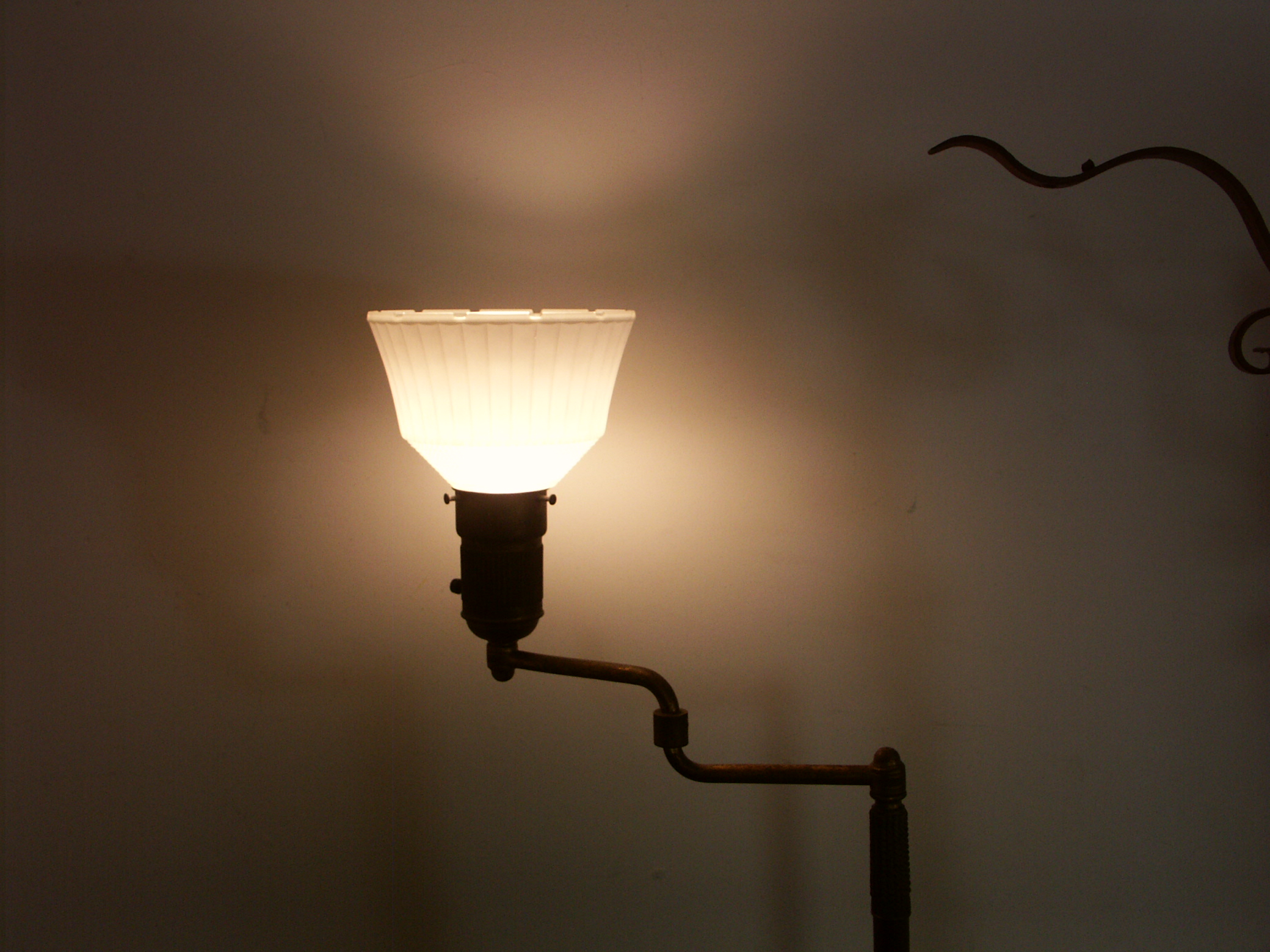 Two Vintage Metal Floor Lamps