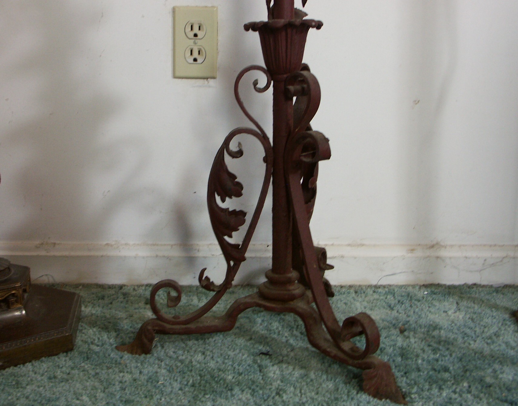 Two Vintage Metal Floor Lamps