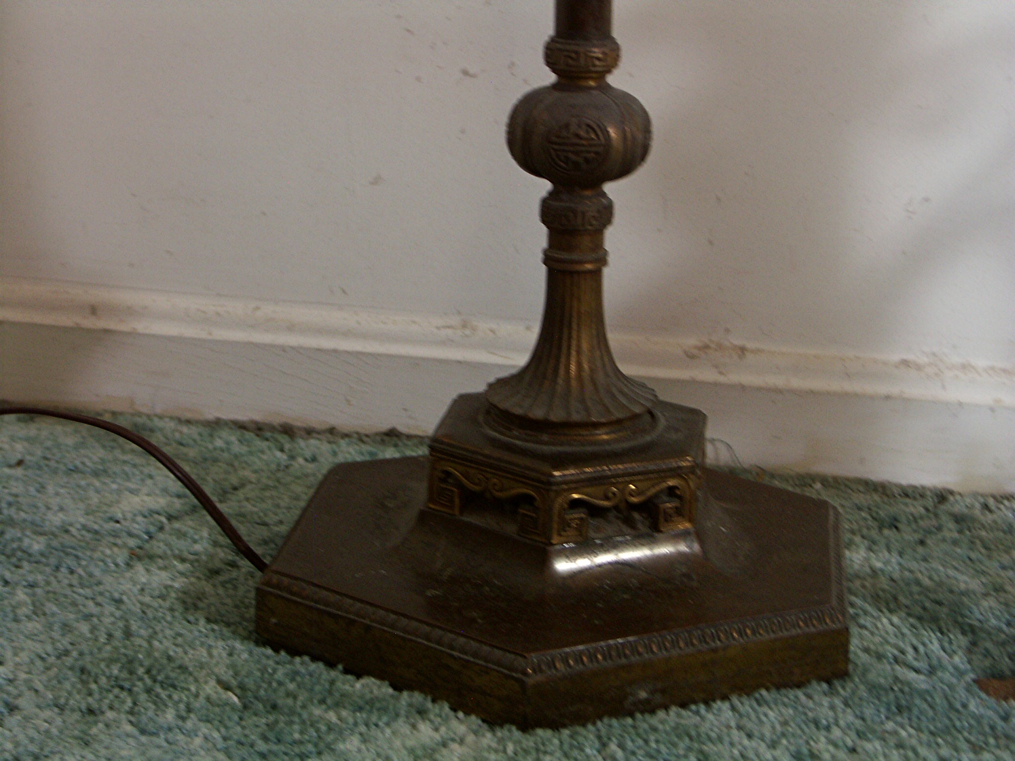 Two Vintage Metal Floor Lamps