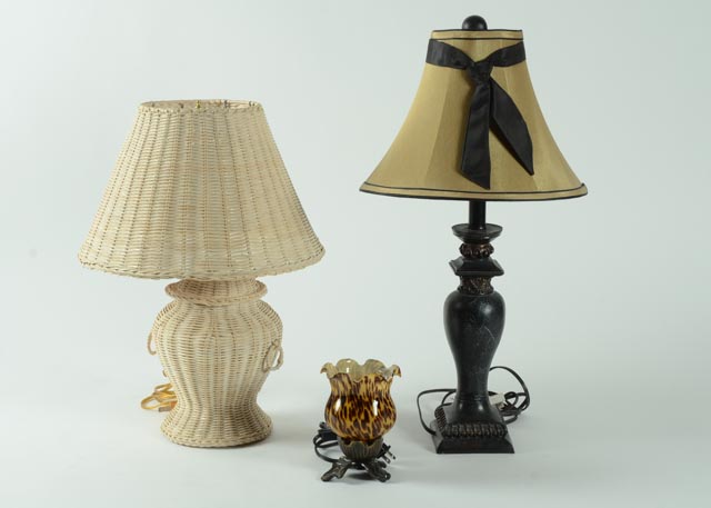 Three Decorative Table Lamps