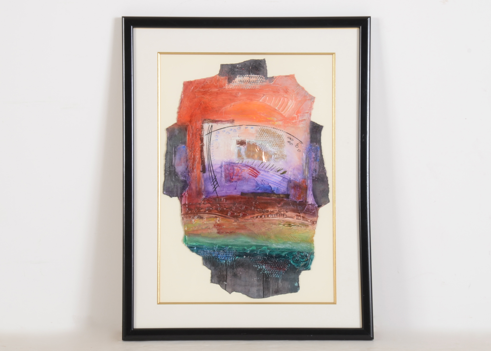 Original Oil on paper Mixed Media Painting By Dex Verner