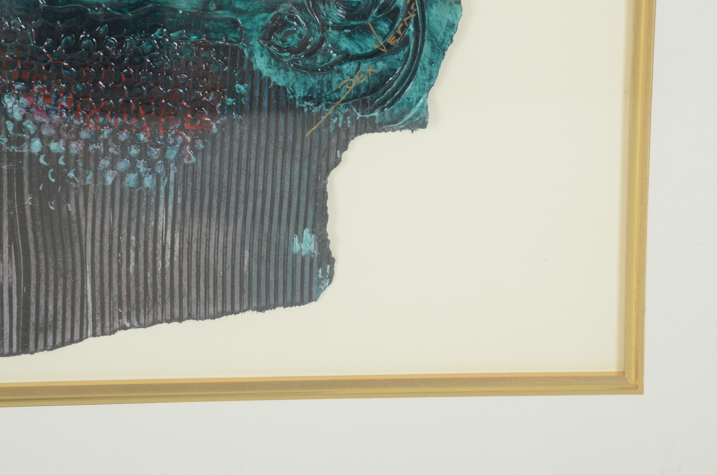 Original Oil on paper Mixed Media Painting By Dex Verner