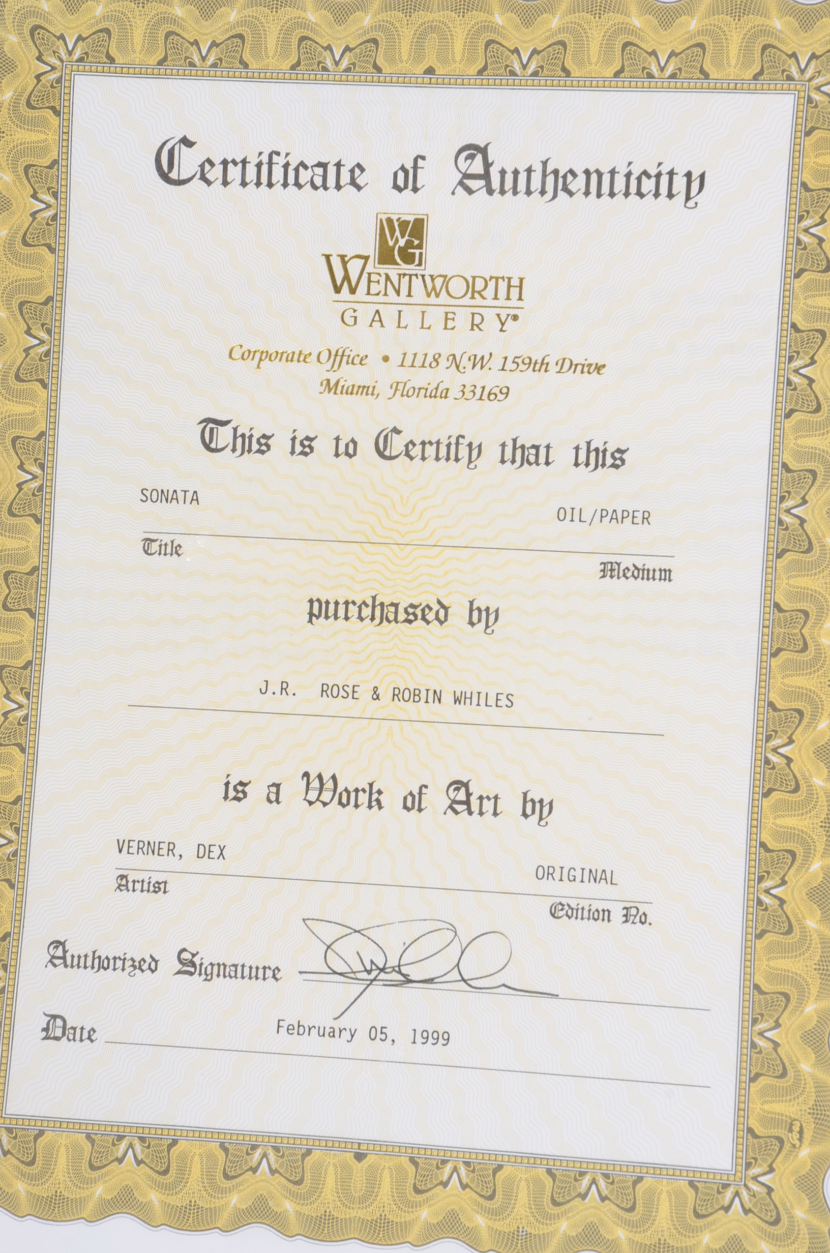 Original Oil on paper Mixed Media Painting By Dex Verner