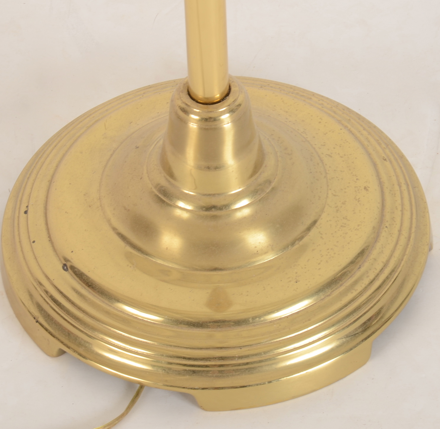 Frosted Glass and Brass Floor Lamp