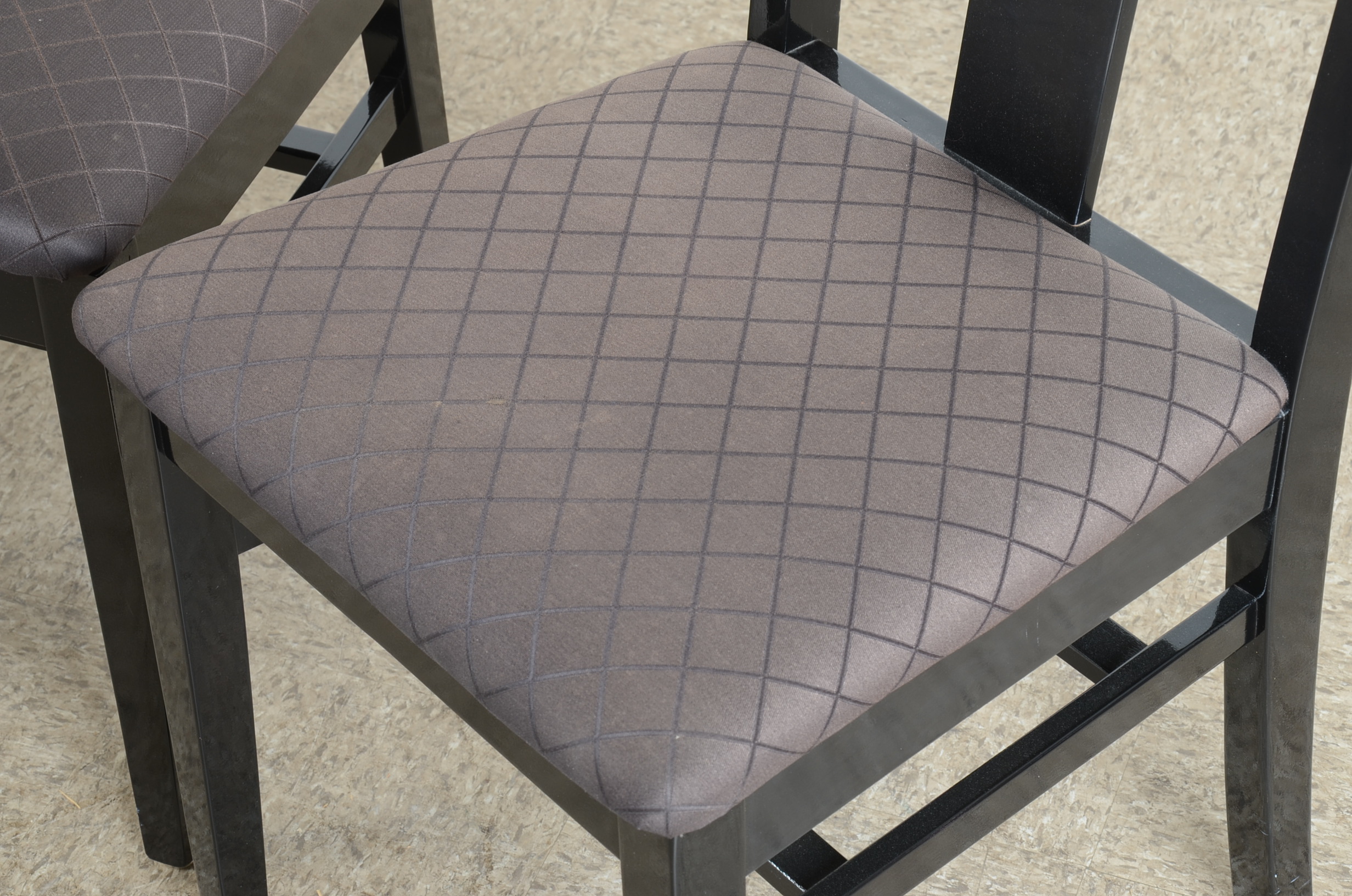 Six Black Modern Dining Chairs