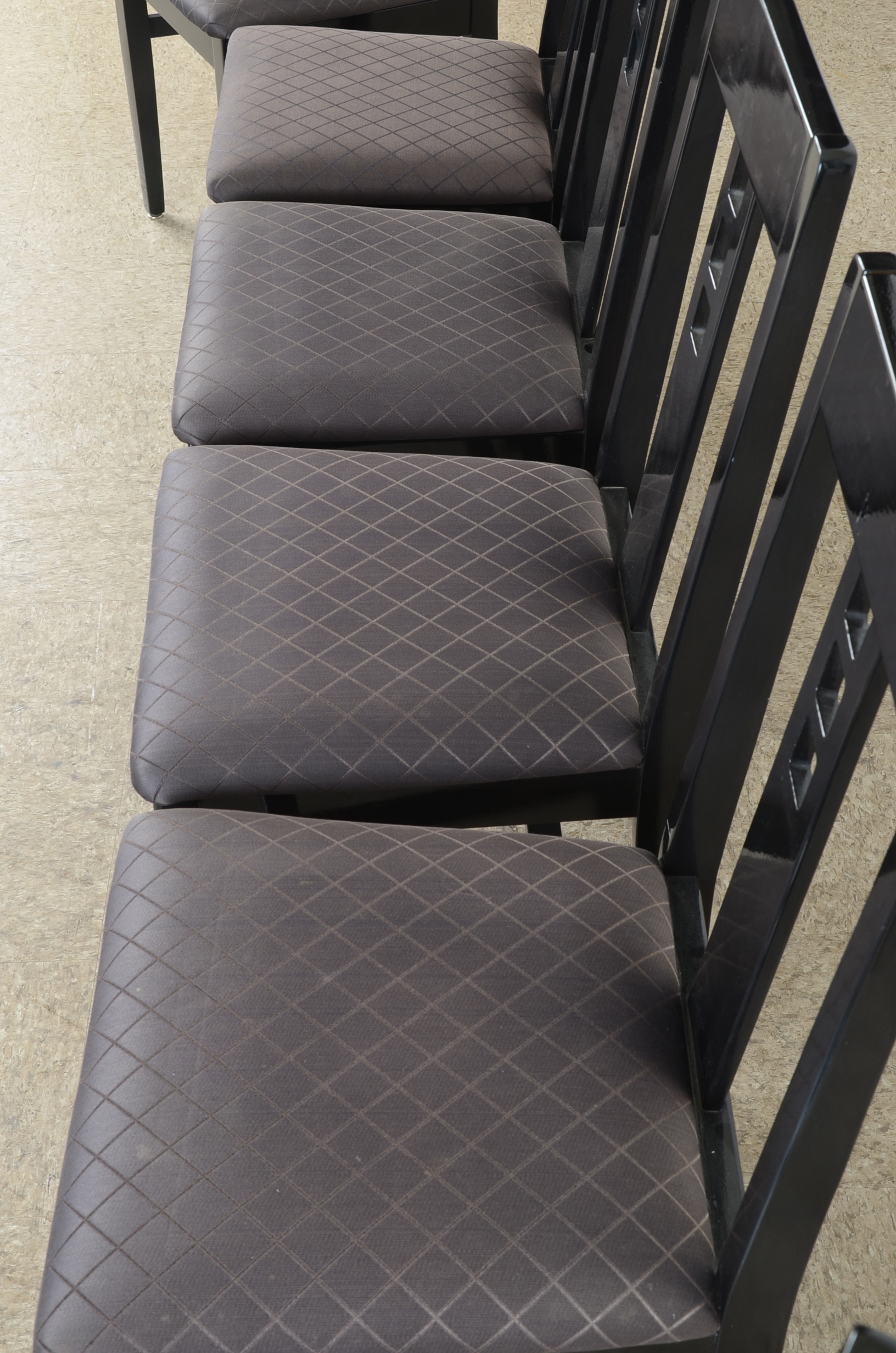 Six Black Modern Dining Chairs