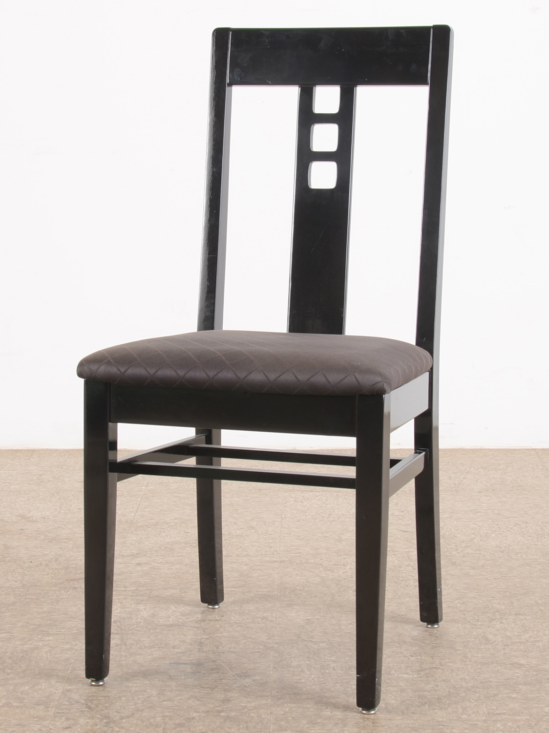 Six Black Modern Dining Chairs