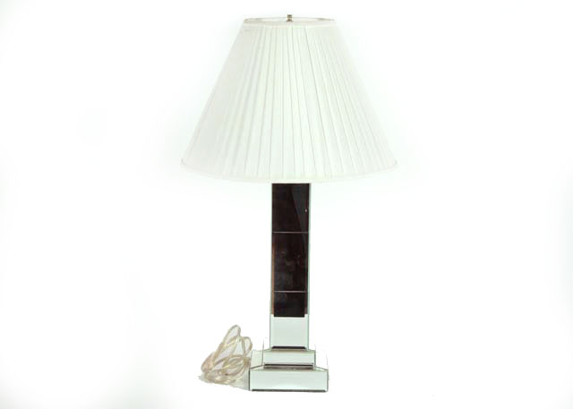 Mirrored Pedestal Lamp