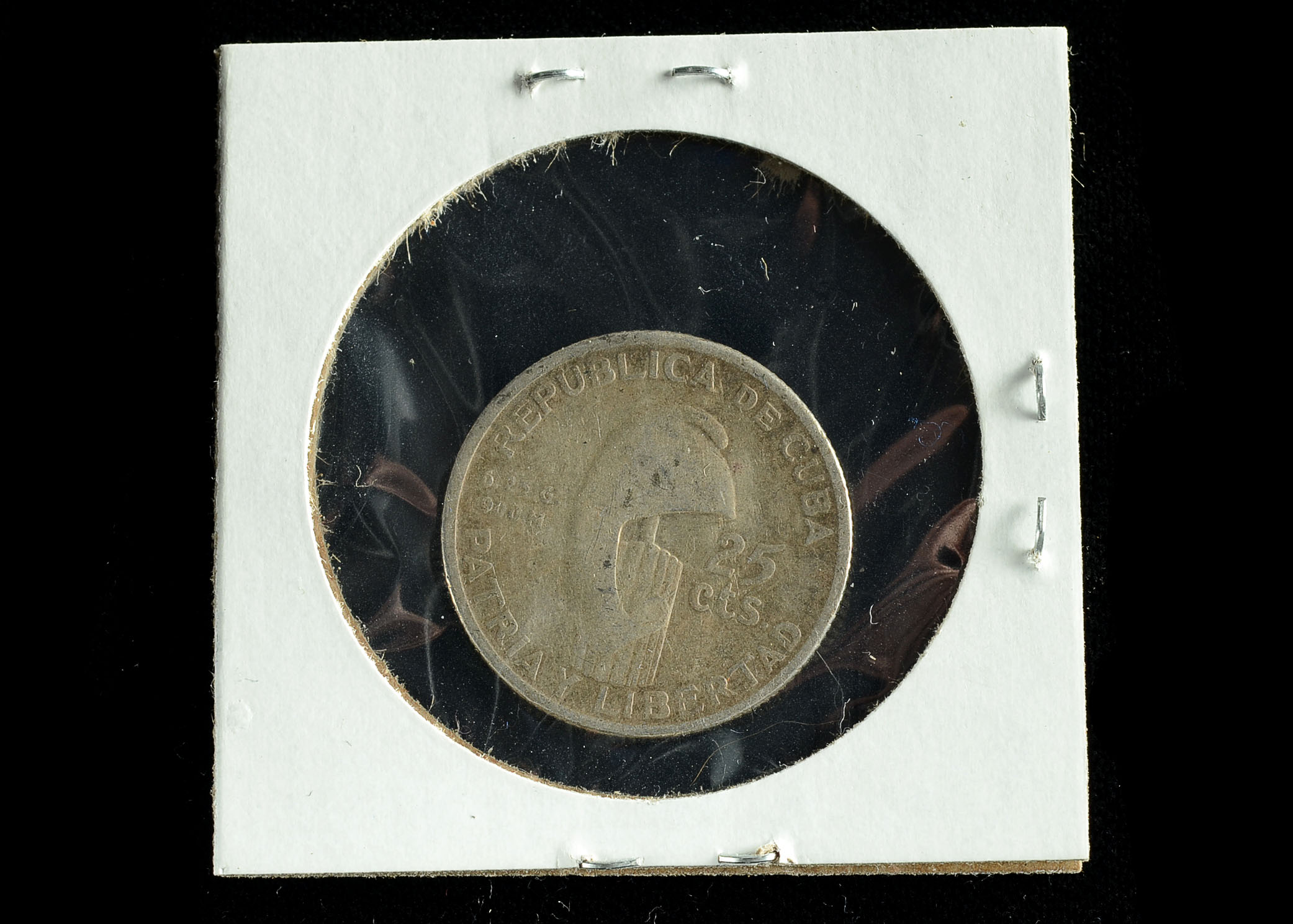 A 1953 Cuban Twenty Five Cent Silver Coin