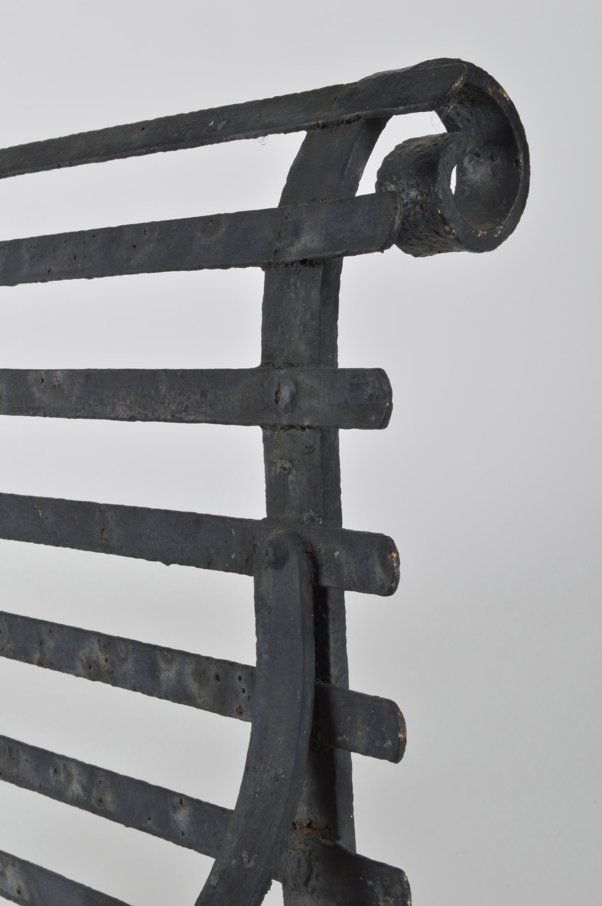 Vintage Slat Metal Bench