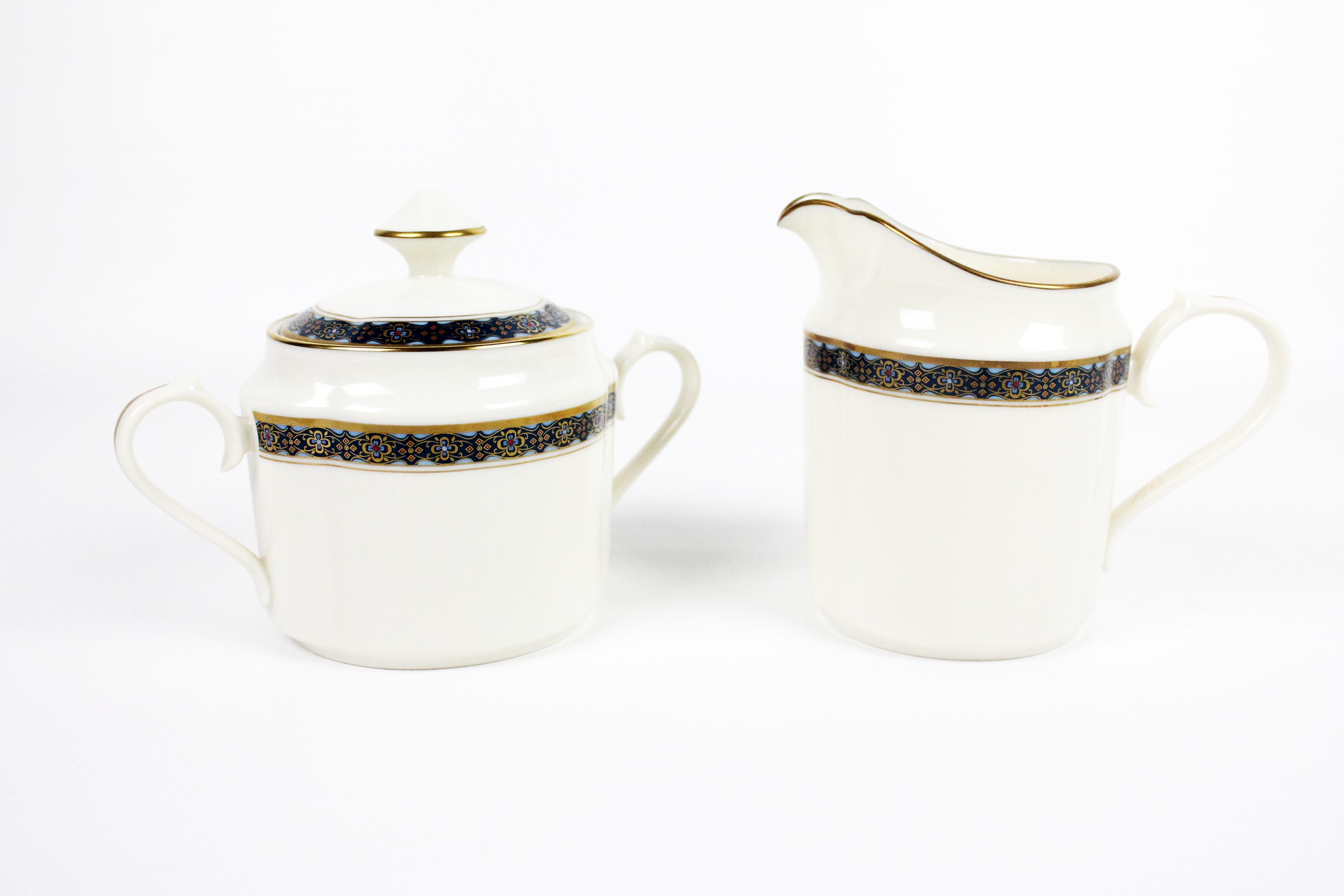 Twelve Place Setting of Gorham Fine China with Serving Pieces