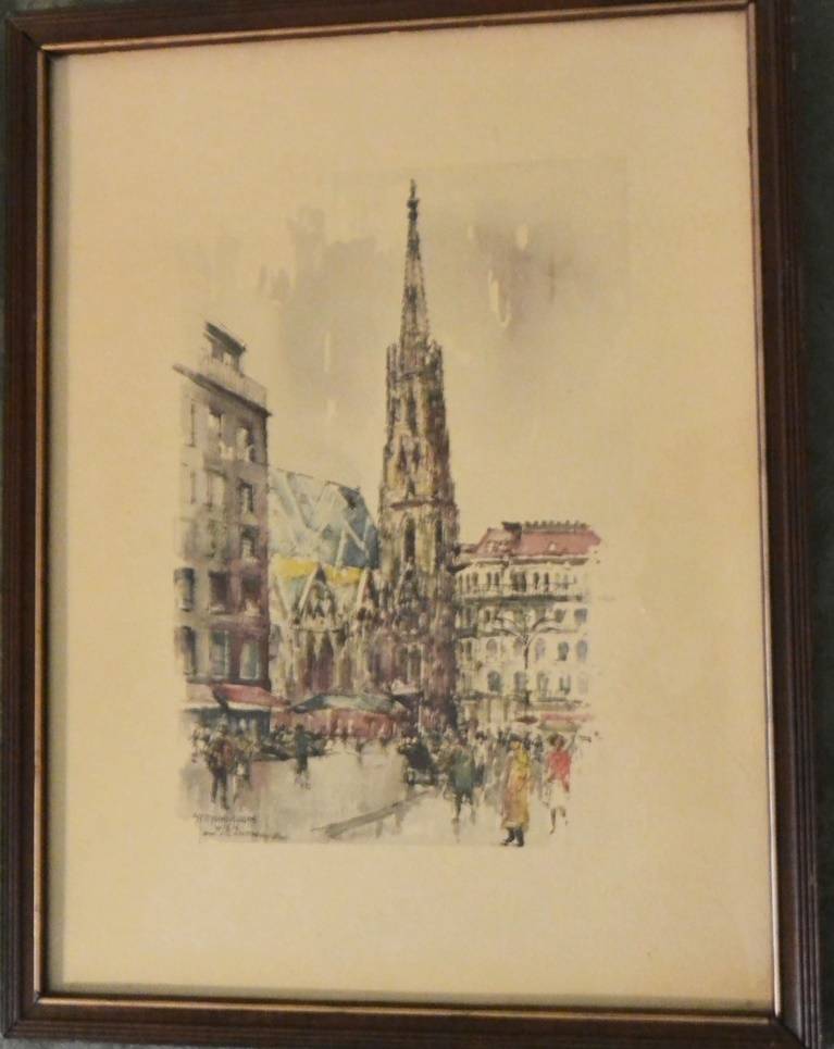 4 Hand Colored Watercolor  Prints  by Jan Korthals