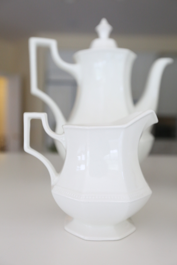 White Ironstone Tea Set