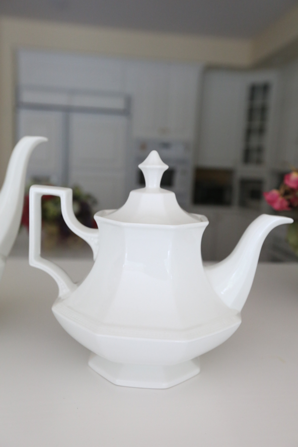 White Ironstone Tea Set