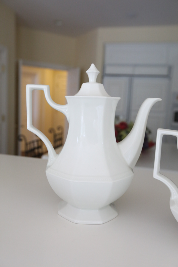 White Ironstone Tea Set
