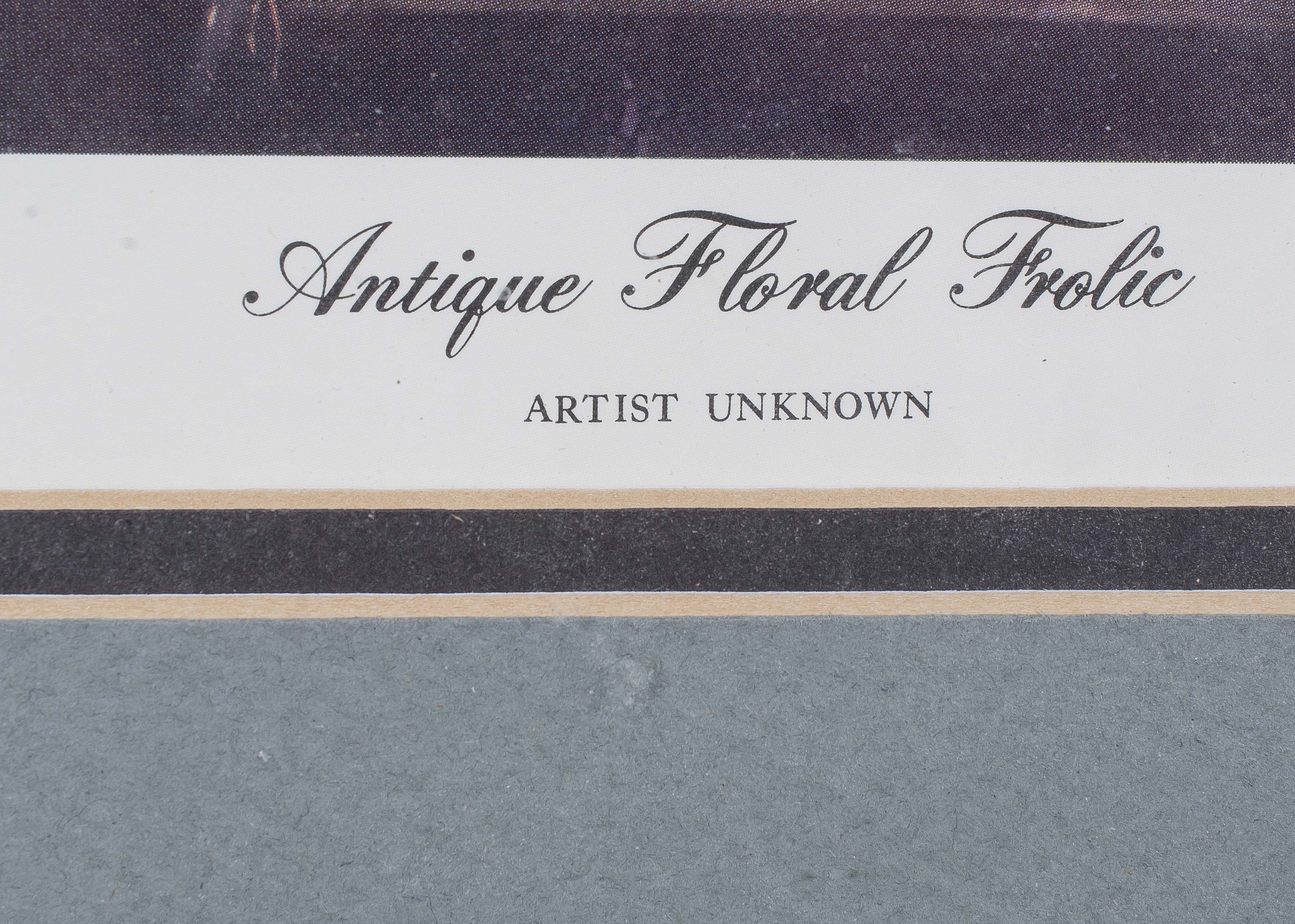 Framed "Antique Floral Frolic" Print