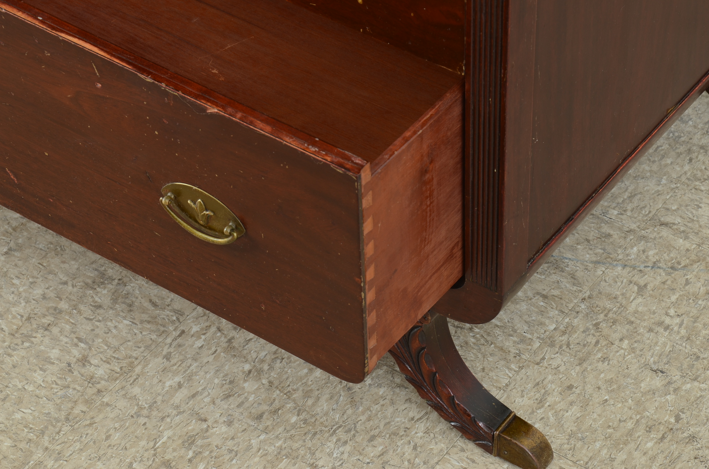 Vintage Northern Furniture Company Mahogany Dresser and Mirror