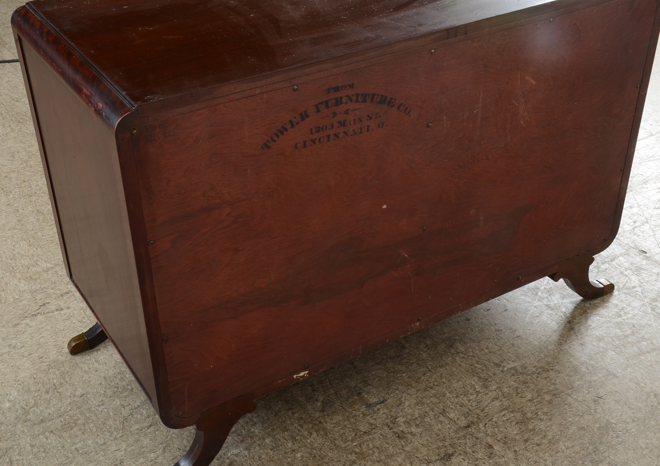 Vintage Northern Furniture Company Mahogany Dresser and Mirror