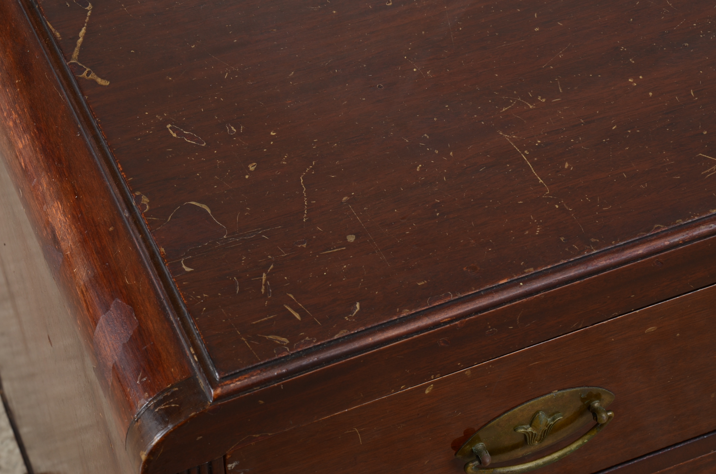 Vintage Northern Furniture Company Mahogany Dresser and Mirror