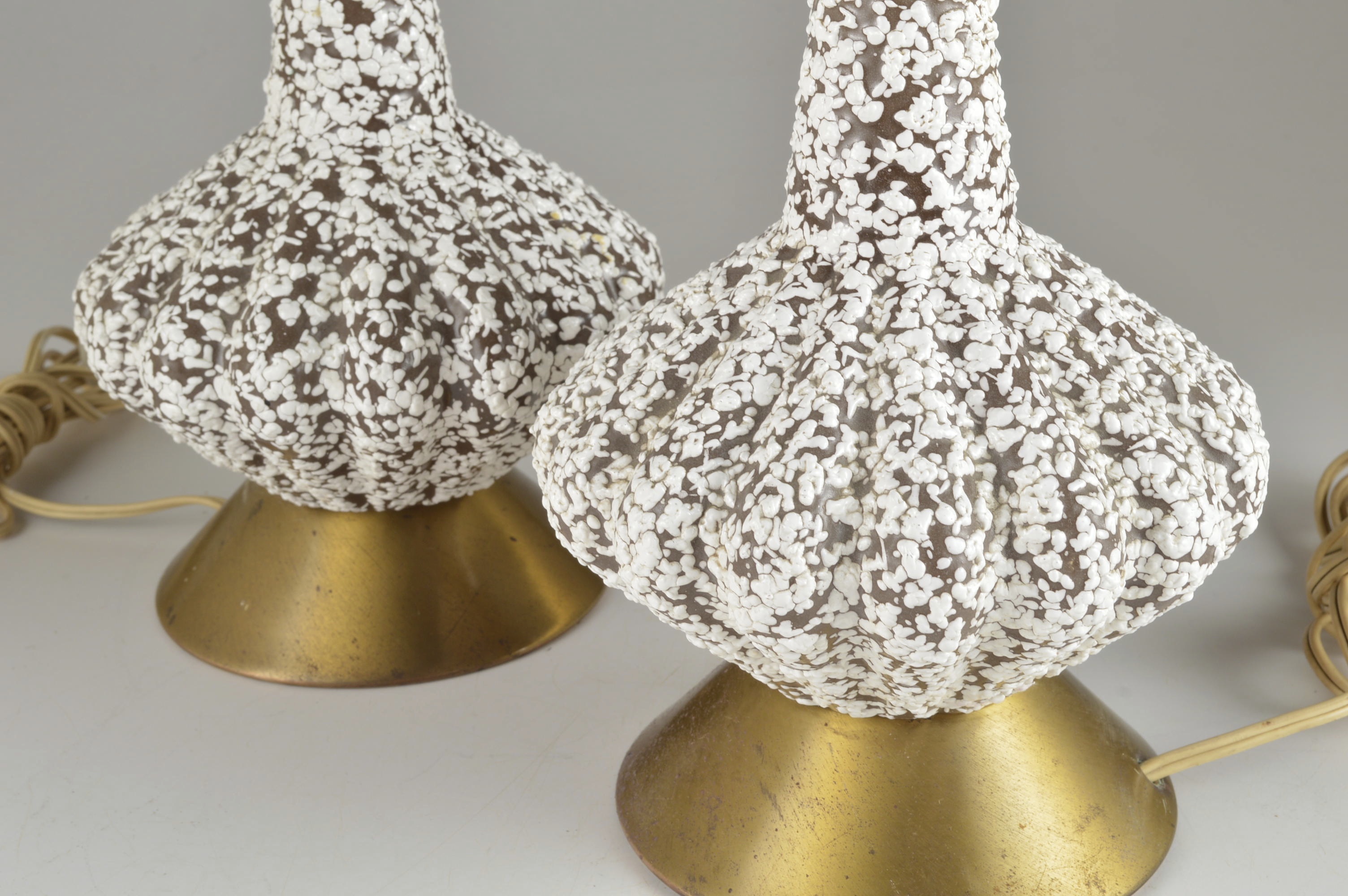 Pair of Mid-Century Brass Lamps