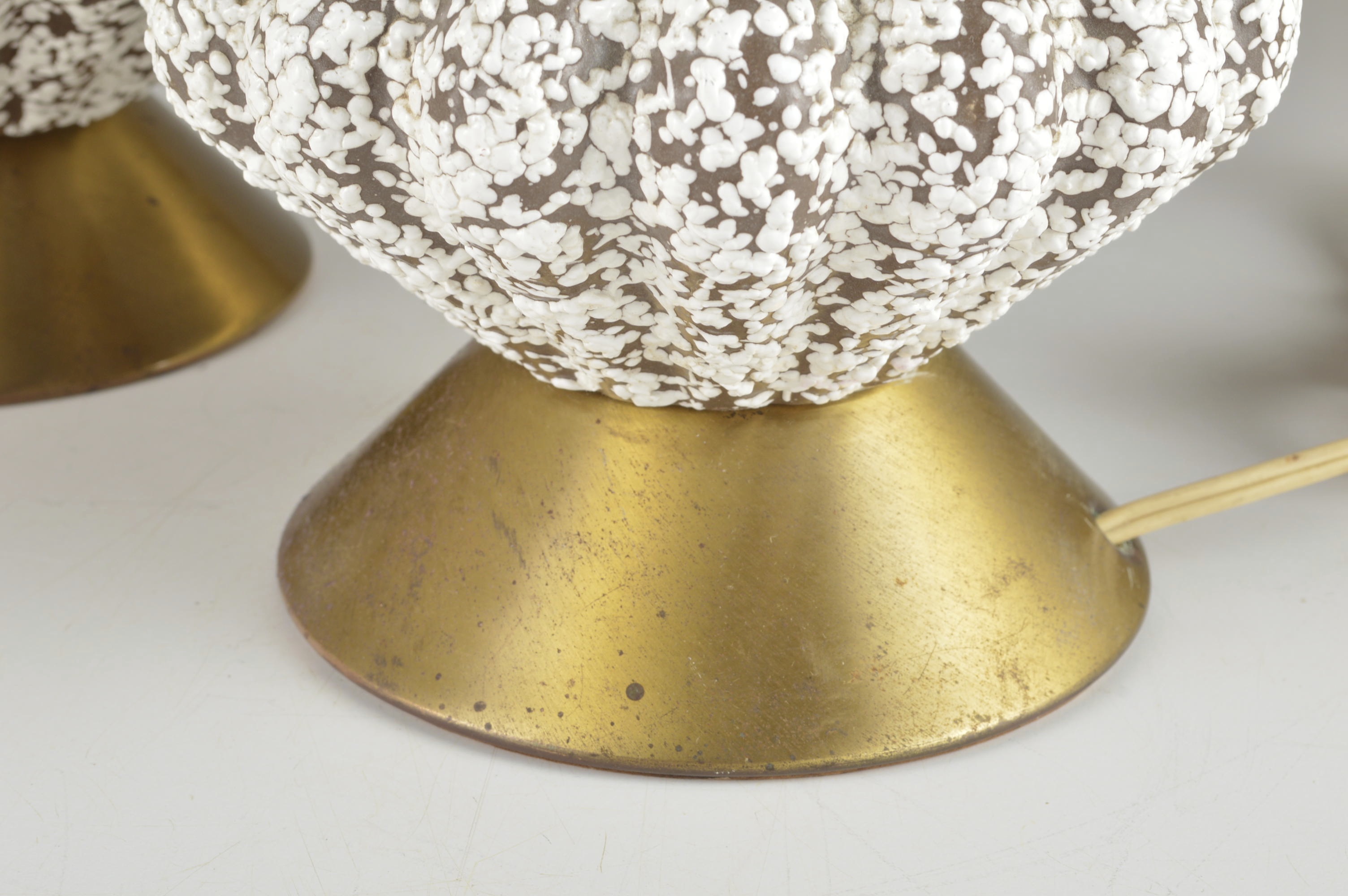 Pair of Mid-Century Brass Lamps