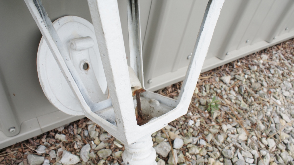 White Painted Cast Iron Tudor Style Porch Light