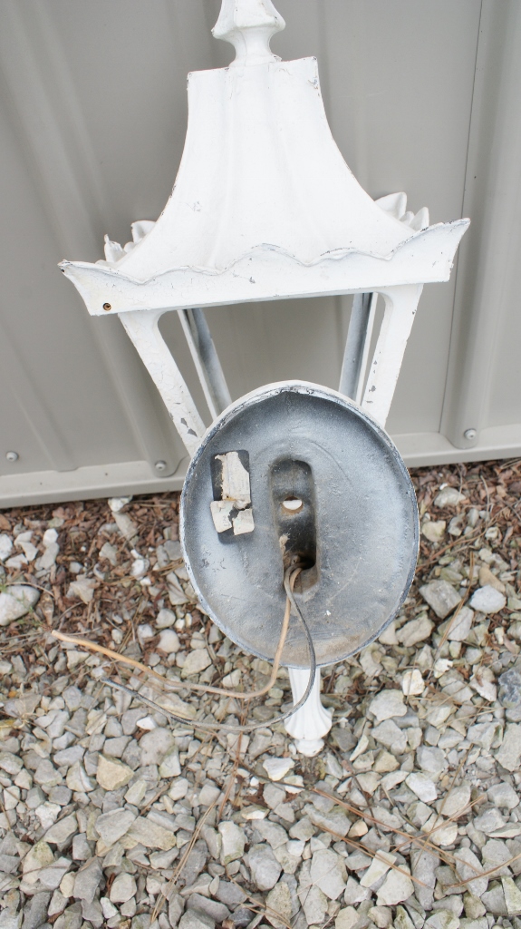 White Painted Cast Iron Tudor Style Porch Light
