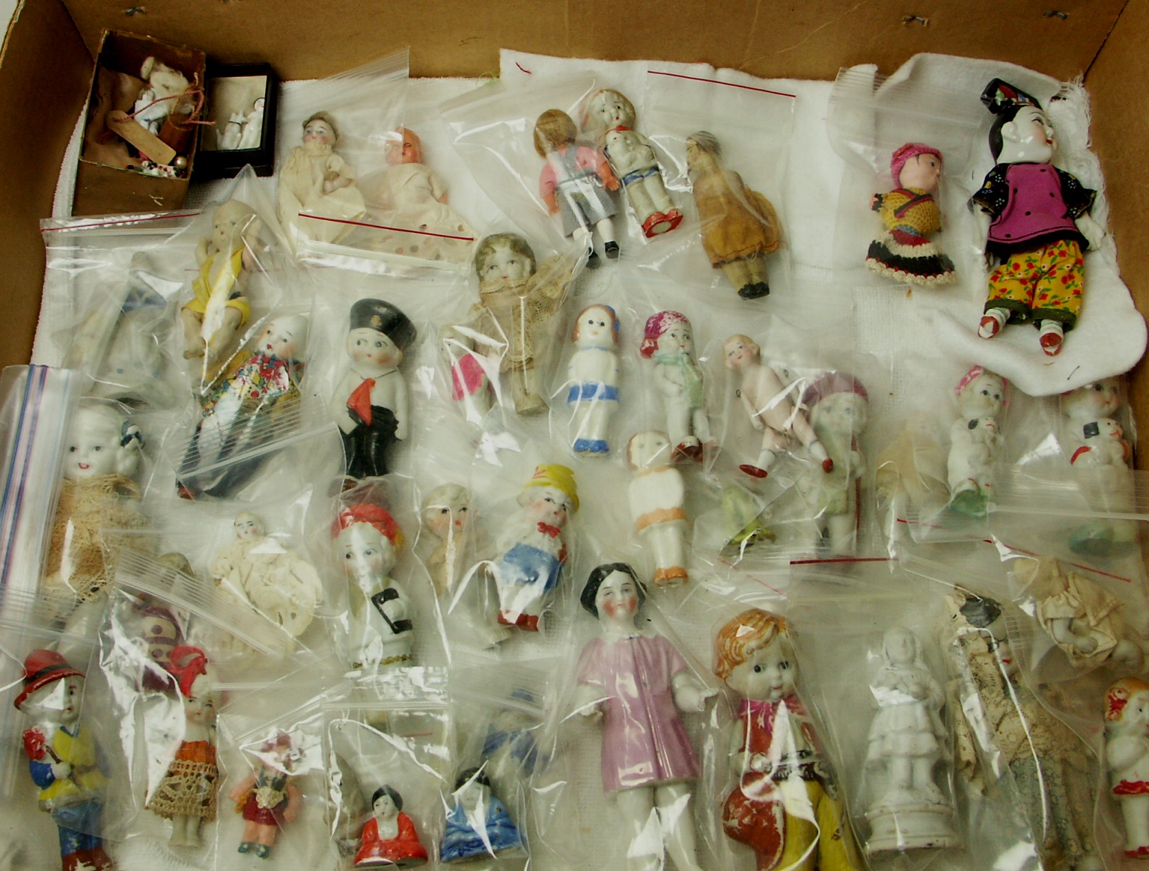 Lot of Antique Miniature Porcelain Dolls