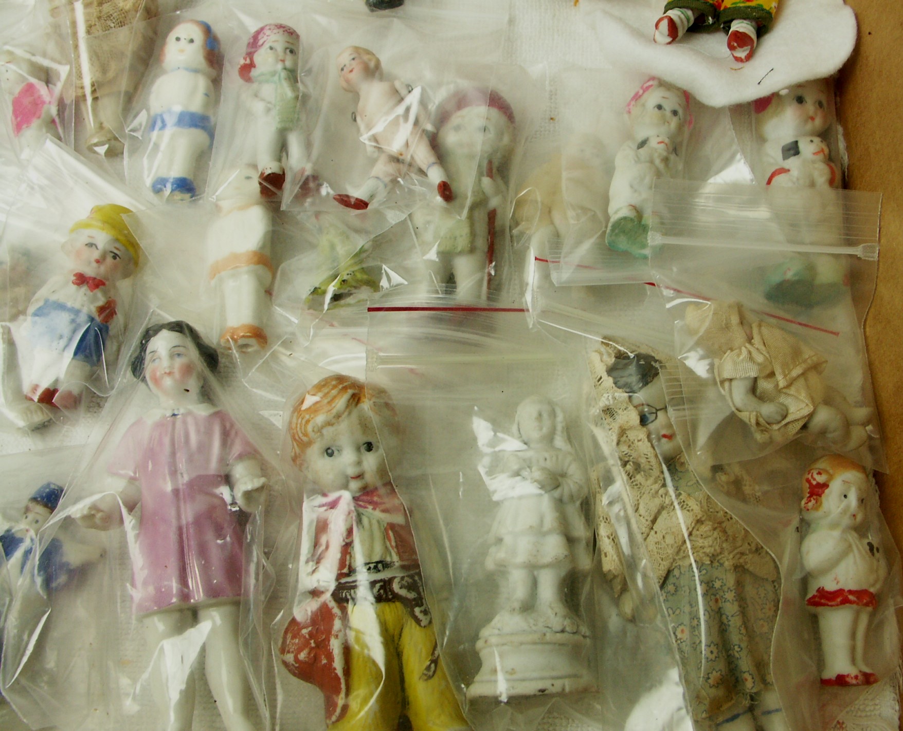 Lot of Antique Miniature Porcelain Dolls