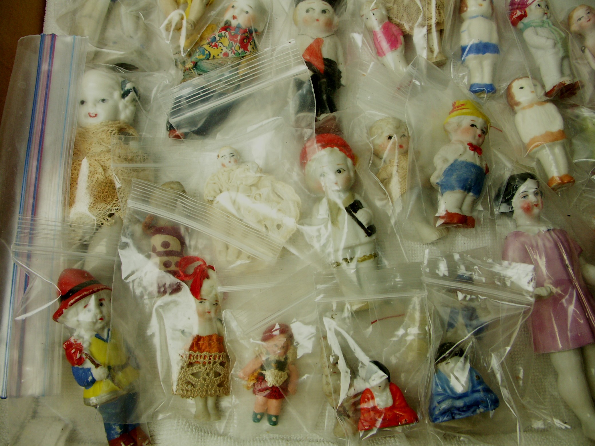 Lot of Antique Miniature Porcelain Dolls