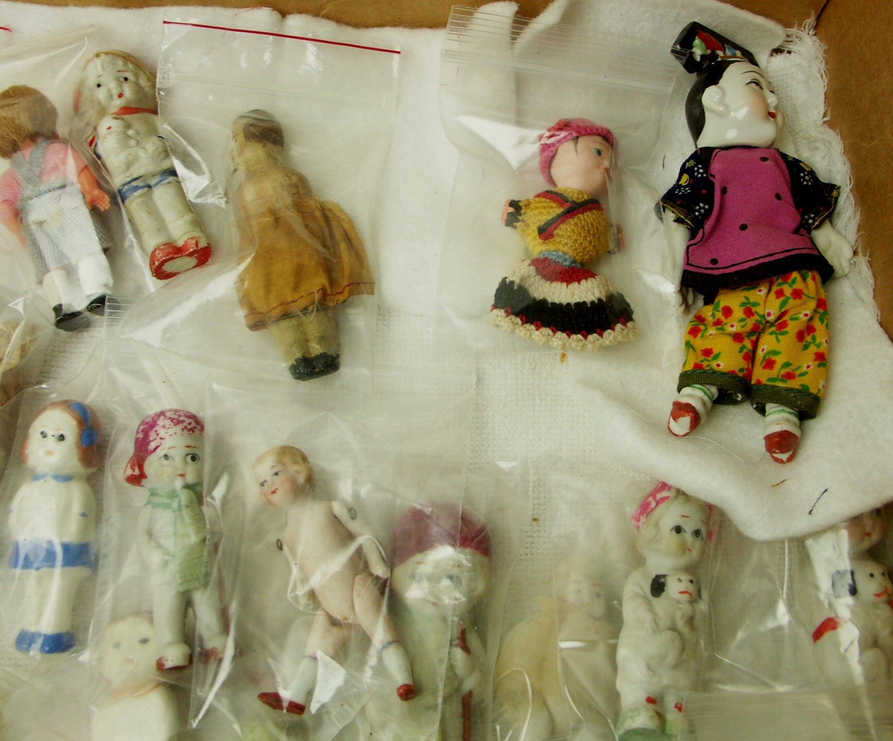 Lot of Antique Miniature Porcelain Dolls